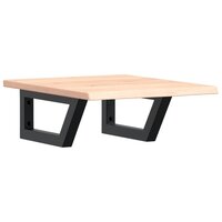 Badkamer wandschap staal en massief eikenhout 2