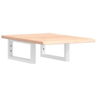 Badkamer wandschap staal en massief eikenhout 2