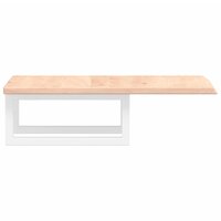 Badkamer wandschap staal en massief eikenhout 5