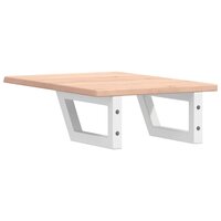 Badkamer wandschap staal en massief eikenhout 6