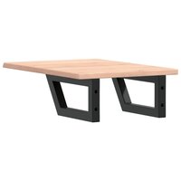 Badkamer wandschap staal en massief eikenhout 6