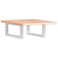 Badkamer wandschap staal en massief eikenhout 2