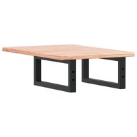 Badkamer wandschap staal en massief eikenhout 6