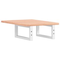 Badkamer wandschap staal en massief eikenhout 6