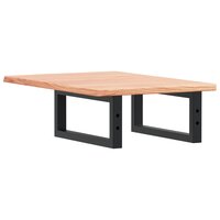 Badkamer wandschap staal en massief eikenhout 6