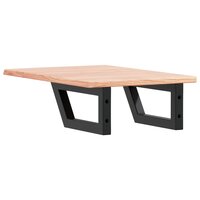 Badkamer wandschap staal en massief eikenhout 6