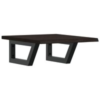 Badkamer wandschap staal en massief eikenhout 2