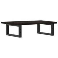 Badkamer wandschap staal en massief eikenhout 6