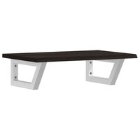 Badkamer wandschap staal en massief eikenhout 2