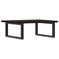 Badkamer wandschap staal en massief eikenhout 6