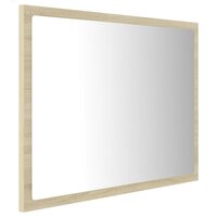 Badkamerspiegel LED 60x8,5x37 cm acryl sonoma eikenkleurig 4