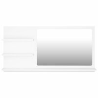 Badkamerspiegel 90x10,5x45 cm bewerkt hout wit 5