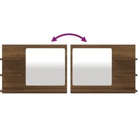 Badkamerspiegel 60x10,5x45 cm bewerkt hout bruin eikenkleur 5