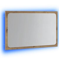 Badkamerspiegel met LED 60x8,5x38 cm artisanaal eikenkleurig 3