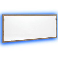 Badkamerspiegel LED 100x8,5x37 cm bewerkt hout artisanaal eiken 3