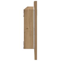 Badkamerspiegel LED 100x8,5x37 cm bewerkt hout artisanaal eiken 7