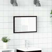 Badkamerspiegel met LED-verlichting 60x8,5x37 cm zwart eiken 4