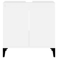 Wastafelkast 58x33x60 cm bewerkt hout wit 6