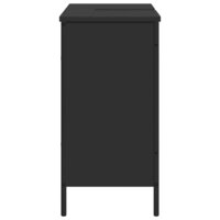 Wastafelkast 80x30x60 cm bewerkt hout zwart 7