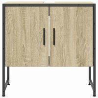Wastafelkast 60x33x60 cm bewerkt hout sonoma eikenkleurig 5