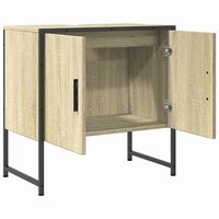 Wastafelkast 60x33x60 cm bewerkt hout sonoma eikenkleurig 6