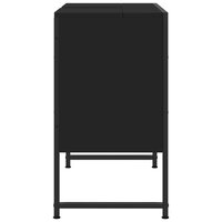 Wastafelkast 80x33x60 cm bewerkt hout zwart 7