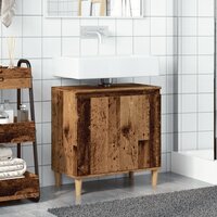 Wastafelkast 58x33x60 cm bewerkt hout oud houtkleurig 3