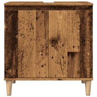 Wastafelkast 58x33x60 cm bewerkt hout oud houtkleurig 4
