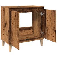 Wastafelkast 58x33x60 cm bewerkt hout oud houtkleurig 5