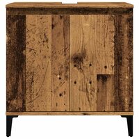 Wastafelkast 58x33x60 cm bewerkt hout oud houtkleurig 4