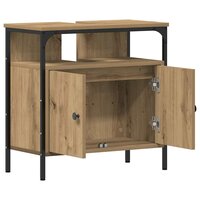 Wastafelkast 60x30x60 cm spaanplaat ambachtelijk eikenkleurig 5