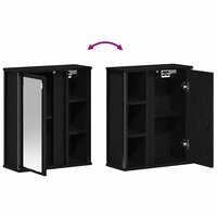 Badkamerwandkast met spiegel 50x21x60 cm eikenkleurig 9