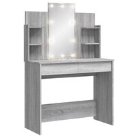 Kaptafel met LED-verlichting 96x40x142 cm grijs sonoma 2