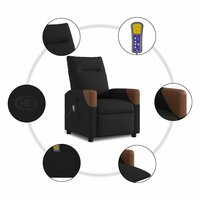 Massagestoel verstelbaar stof zwart 8