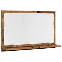 Badkamerspiegelkast 60x11x37 cm bewerkt hout oud houtkleurig 2