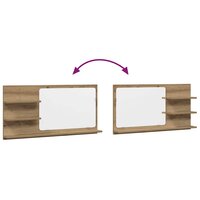 Badkamerspiegelkast 90x11x45 cm bewerkt hout artisanaal eiken 7