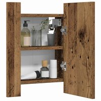 Badkamerspiegelkast LED 40x12x45 cm bewerkt hout oud hout 5