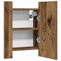 Badkamerspiegelkast LED 40x12x45 cm bewerkt hout oud hout 9
