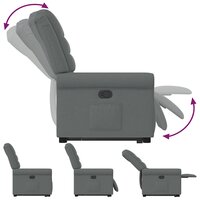 Sta-op-stoel verstelbaar stof donkergrijs 8