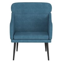 Fauteuil 63x76x80 cm fluweel blauw 3