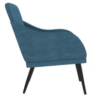 Fauteuil 63x76x80 cm fluweel blauw 4