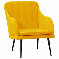 Fauteuil 63x76x80 cm fluweel geel 2