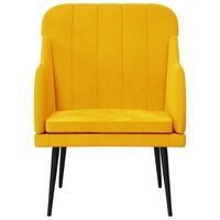 Fauteuil 63x76x80 cm fluweel geel 3