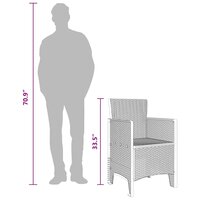 Tuinstoel 2 pcs Bruin 53 x 49 x 85 cm PP 9