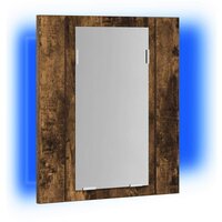 Badkamerspiegelkast LED 40x12x45 cm bewerkt hout gerookt eiken 5