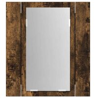 Badkamerspiegelkast LED 40x12x45 cm bewerkt hout gerookt eiken 6