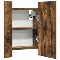 Badkamerspiegelkast LED 40x12x45 cm bewerkt hout gerookt eiken 8