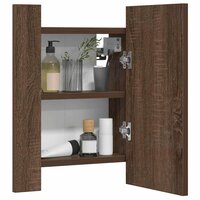 Badkamerspiegelkast LED 40x12x45 cm bewerkt hout bruineiken 4