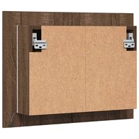 Spiegelkast LED 60x12x45 cm bewerkt hout bruin eikenkleur 9