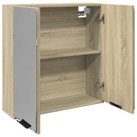 Badkamerspiegelkast 64,5x20x66,5 cm bewerkt hout sonoma eiken 4